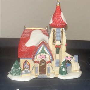 Department 56 North Pole Series Chapel - Red and White